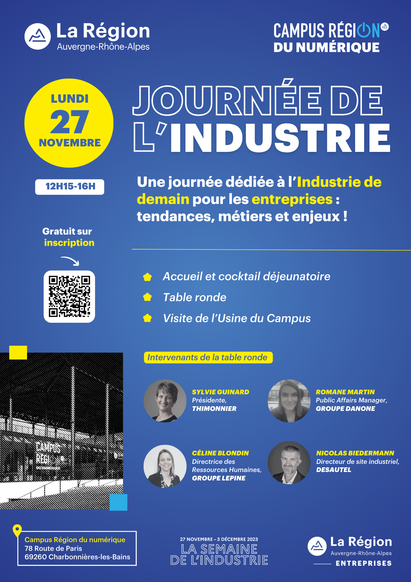 Journée de l&rsquo;industrie au Campus Région du numérique