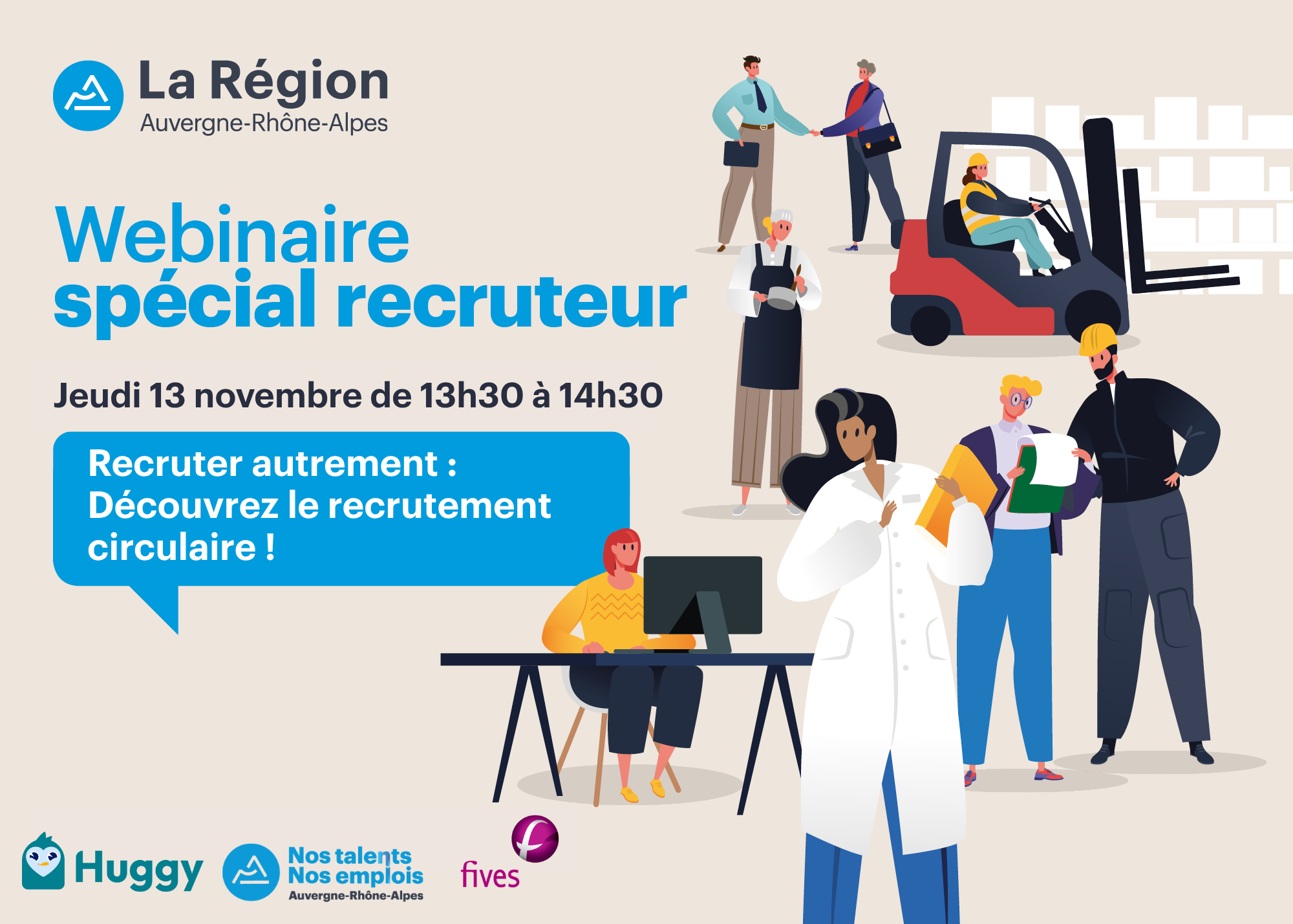 Webinaire recruteurs sur le recrutement circulaire jeudi 13 novembre à 13h30
