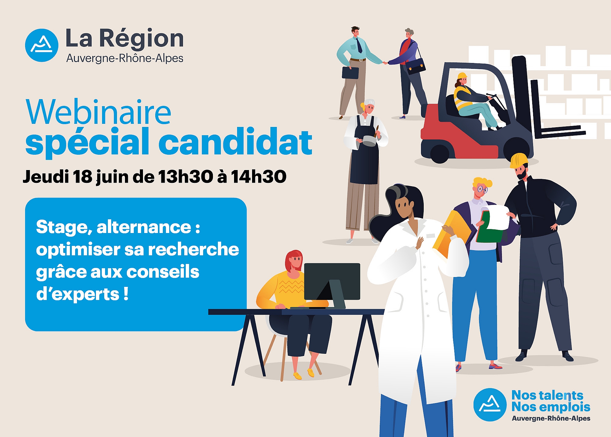 Stage, alternance : participez au webinaire Nos Talents Nos Emplois le 18 juin